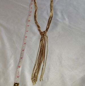 Gold Plated Stainless Steel Love Knot Statement Necklace